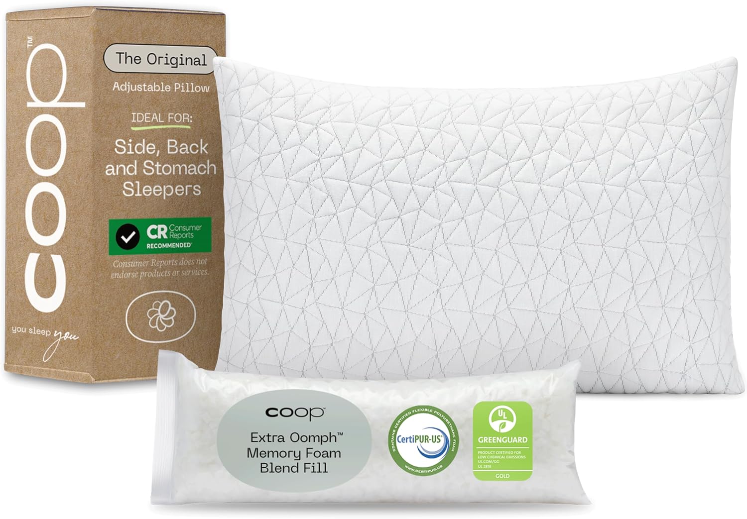 Coop adjustable pillow